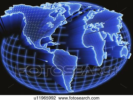 Digital world, conceptual artwork View Large Illustration Drawing - Digital world, conceptual artwork. Fotosearch