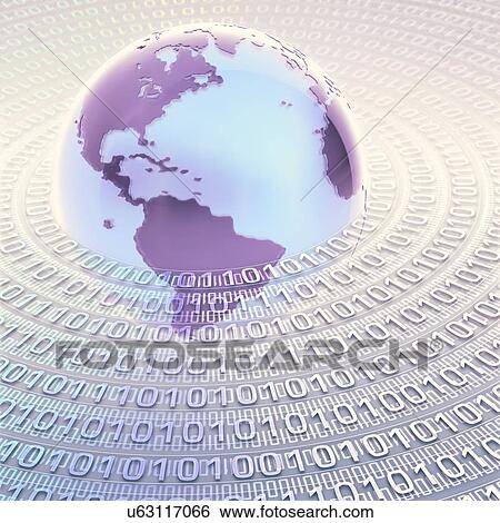 Digital world, conceptual artwork View Large Illustration Stock Illustration - Digital world, conceptual artwork. Fotosearch