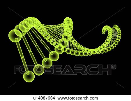 Stock Illustration - DNA molecule, artwork. Fotosearch
