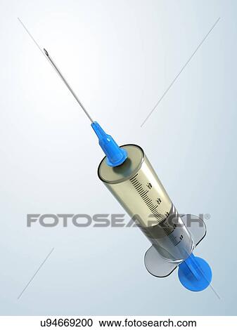 Drug-filled syringe, artwork View Large Illustration Clipart - Drug-filled syringe, artwork. Fotosearch