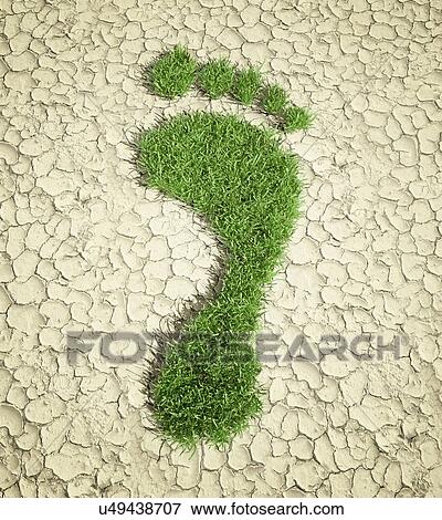 Ecological footprint, conceptual artwork View Large Illustration Stock Illustration - Ecological footprint, conceptual artwork. Fotosearch