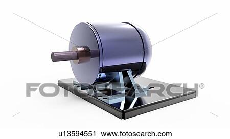 Electric motor, artwork View Large Illustration Clip Art - Electric motor, artwork. Fotosearch