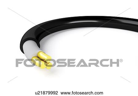 Electrical cable, artwork View Large Illustration Drawing - Electrical cable, artwork. Fotosearch