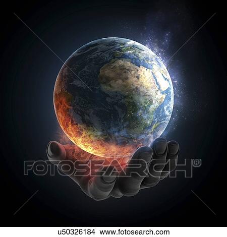 Stock Illustration - Environmental destruction, artwork. Fotosearch