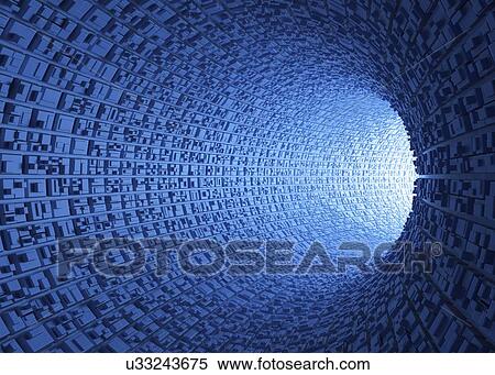 Futuristic tunnel, artwork View Large Illustration Stock Illustration - Futuristic tunnel, artwork. Fotosearch