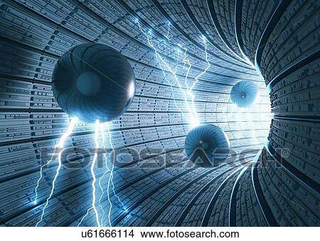 Futuristic tunnel, artwork View Large Illustration Stock Illustration - Futuristic tunnel, artwork. Fotosearch