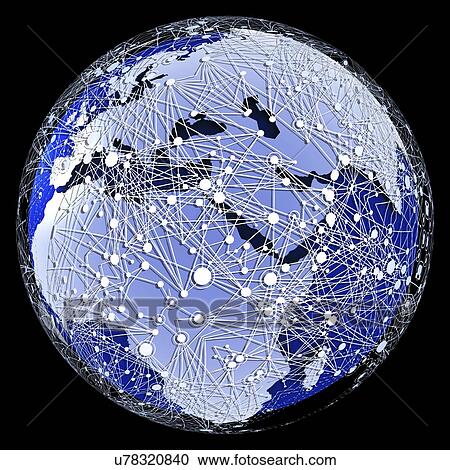 Global communications, artwork View Large Illustration Clipart - Global communications, artwork. Fotosearch