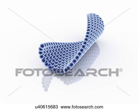 Drawing - Graphene sheet, artwork. Fotosearch