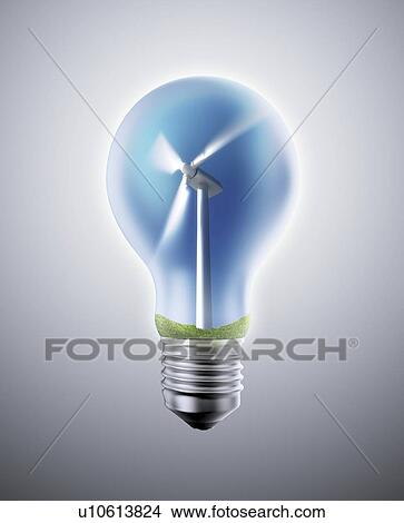 Stock Illustration - Green energy, conceptual artwork. Fotosearch