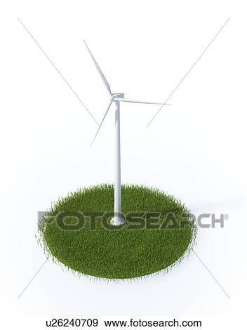 Stock Illustration - Green energy, conceptual artwork. Fotosearch