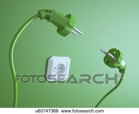 Stock Illustration - Green energy, conceptual artwork. Fotosearch