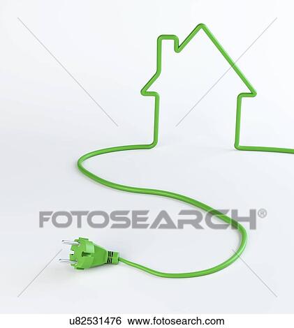 Stock Illustration - Green energy, conceptual artwork. Fotosearch
