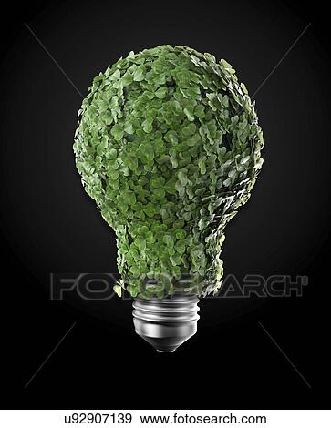 Stock Illustration - Green energy, conceptual artwork. Fotosearch