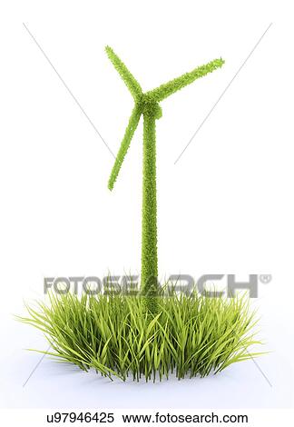 Stock Illustration - Green energy, conceptual artwork. Fotosearch