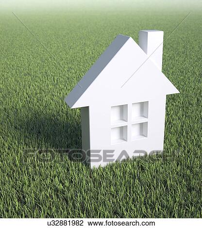 Green housing, conceptual artwork View Large Illustration Drawing - Green housing, conceptual artwork. Fotosearch