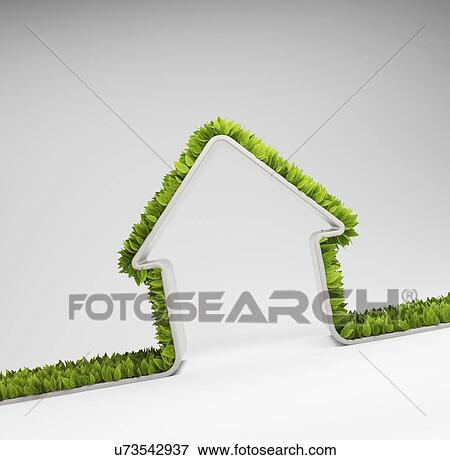 Green housing, conceptual artwork View Large Illustration Stock Illustration - Green housing, conceptual artwork. Fotosearch