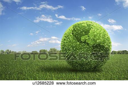 Green planet, conceptual artwork View Large Illustration Stock Illustration - Green planet, conceptual artwork. Fotosearch
