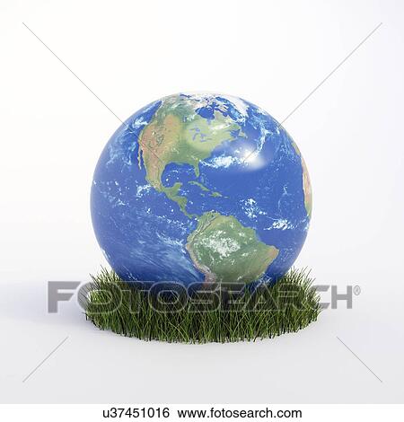 Green planet, conceptual artwork View Large Illustration Stock Illustration - Green planet, conceptual artwork. Fotosearch