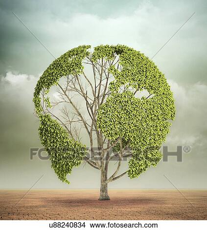 Green planet, conceptual artwork View Large Illustration Stock Illustration - Green planet, conceptual artwork. Fotosearch