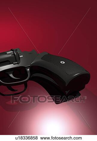 Handgun, artwork View Large Illustration Stock Illustration - Handgun, artwork. Fotosearch