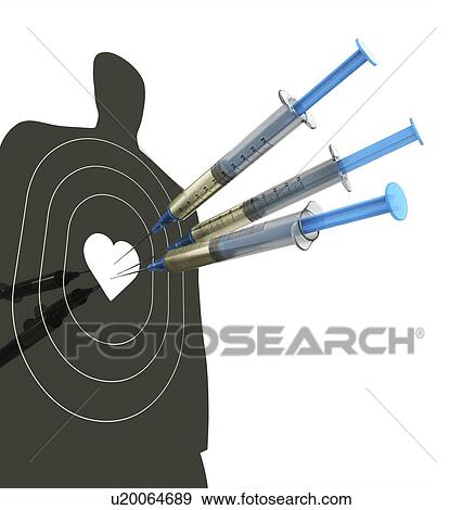 Stock Illustration - Heart drugs, conceptual artwork. Fotosearch