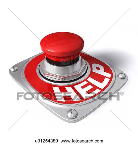 Stock Illustration - Help button, artwork. Fotosearch