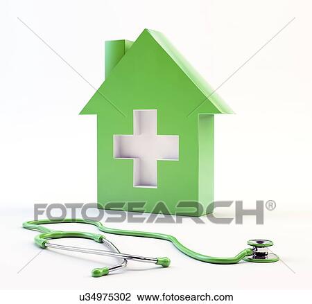 Drawing - Home care, conceptual artwork. Fotosearch