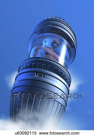 Stock Illustration - Human cloning, conceptual artwork. Fotosearch