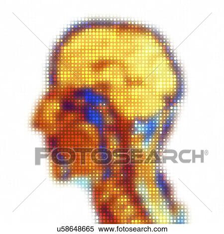 Human head MRI dot matrix, artwork View Large Illustration Stock Illustration - Human head MRI dot matrix, artwork. Fotosearch