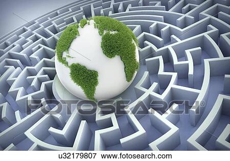 Stock Illustration - International cooperation, artwork. Fotosearch
