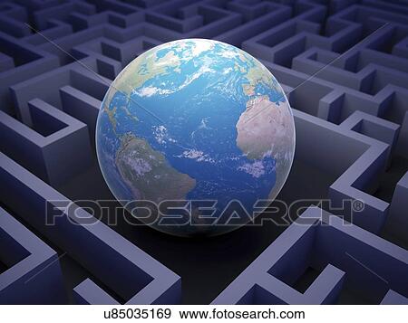 Stock Illustration - International cooperation, artwork. Fotosearch