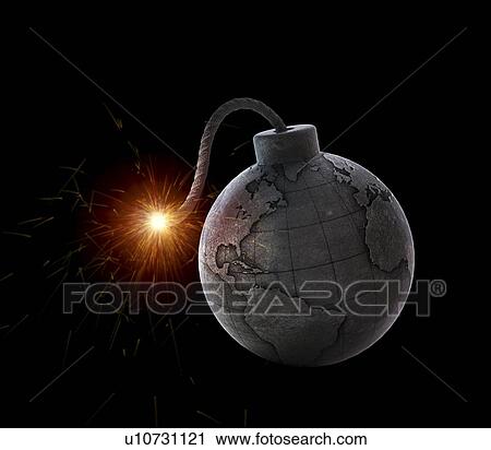 Clip Art - International crisis, conceptual artwork. Fotosearch