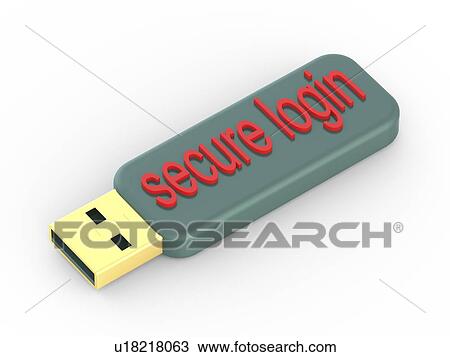 Drawing - Internet security, conceptual artwork. Fotosearch