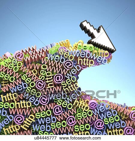Stock Illustration - Internet surfing, conceptual artwork. Fotosearch
