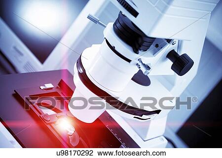 Light microscope View Large Illustration Drawing - Light microscope. Fotosearch