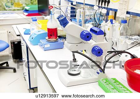 Stock Illustration - Light microscope. Fotosearch