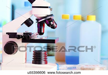 Stock Illustration - Light microscope. Fotosearch