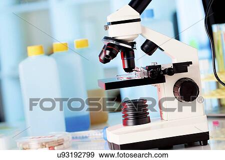 Stock Illustration - Light microscope. Fotosearch