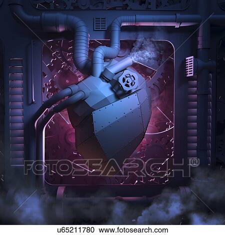 Mechanical heart, conceptual artwork View Large Illustration Clipart - Mechanical heart, conceptual artwork. Fotosearch