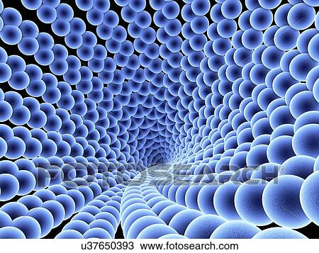 Drawing - Nanospheres, artwork. Fotosearch