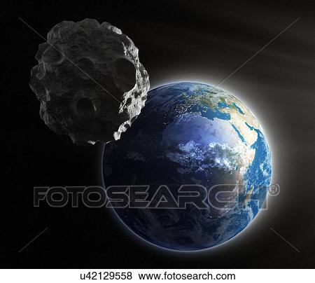 Near-Earth asteroid, artwork View Large Illustration Stock Illustration - Near-Earth asteroid, artwork. Fotosearch
