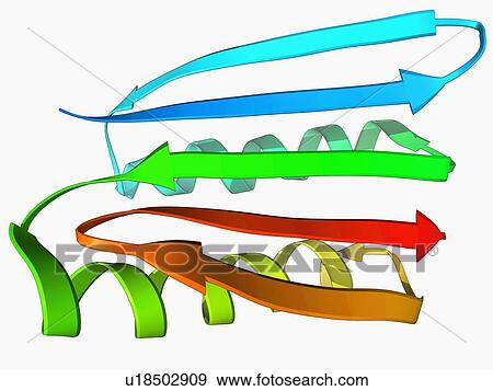 Stock Illustration - Novel protein, molecular model. Fotosearch