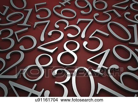 Stock Illustration - Numbers, artwork. Fotosearch