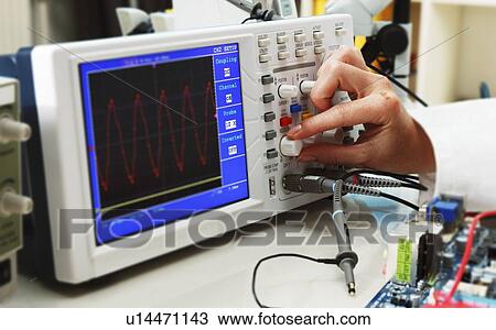 Oscilloscope View Large Illustration Drawing - Oscilloscope. Fotosearch