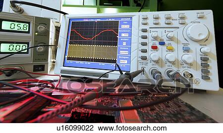 Oscilloscope View Large Illustration Drawing - Oscilloscope. Fotosearch