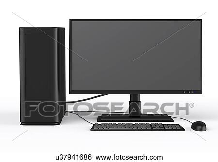 Personal computer, artwork View Large Illustration Stock Illustration - Personal computer, artwork. Fotosearch