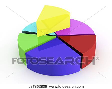 Stock Illustration - Pie chart, artwork. Fotosearch