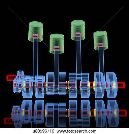 Piston engine, artwork View Large Illustration Stock Illustration - Piston engine, artwork. Fotosearch