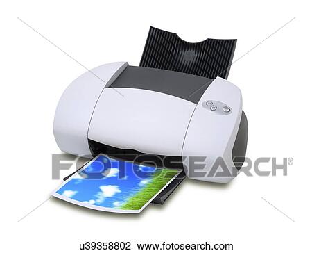 Drawing - Printer. Fotosearch