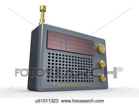 Radio, artwork View Large Illustration Drawing - Radio, artwork. Fotosearch